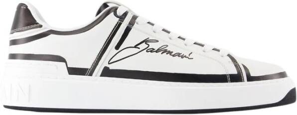 Balmain B-Court bedrukte kalfsleren sneakers White Heren