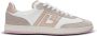 Balmain Zwaan trainers in kalfsleer en suède Beige Dames - Thumbnail 1