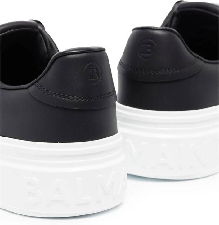 Balmain Zwart Wit Kalf Sneaker Black Dames