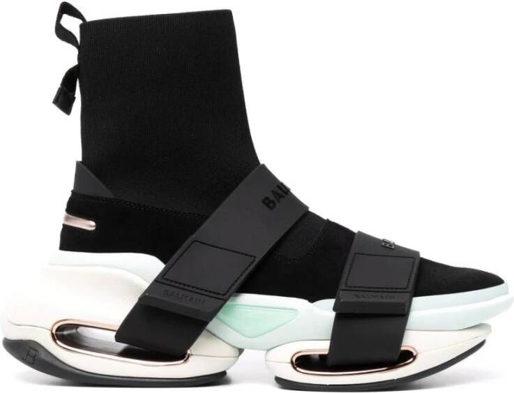 Balmain B-Bold sneakers met klittenband Zwart