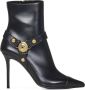 Balmain Zwarte Enkellaarzen met Leeuwenmunt Hardware Black Dames - Thumbnail 9