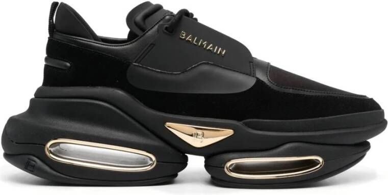 Balmain Zwarte lage casual sneakers Black Heren
