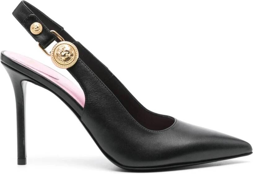 Balmain Zwarte Leren Casual Pumps Black Dames