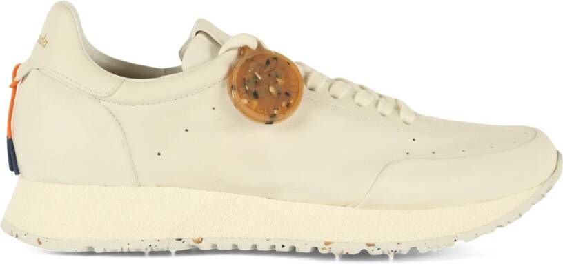 Barracuda Frida Leren Sneakers met Gerecyclede Rubberen Zool White Heren