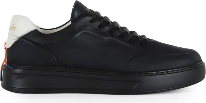 Barracuda Leren Sneakers met Logoprint Black Heren