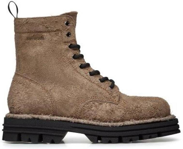 Barracuda Leren Veterschoenen met Ronde Neus Beige Heren