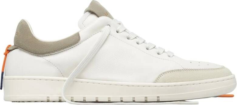 Barracuda Witte Leren Veterschoenen Ss24 White Heren