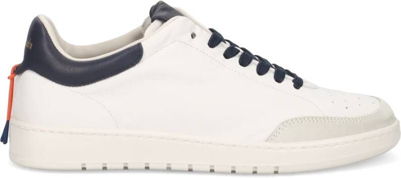 Barracuda Witte Sneakers met Suède Inzetstukken White Heren