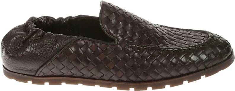 Barrett Bruin Leren Loafer met Geweven Design Brown Heren