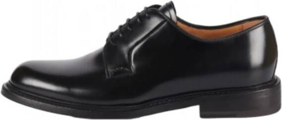 Barrett Geborsteld leren derby schoenen met ronde neus Black Heren