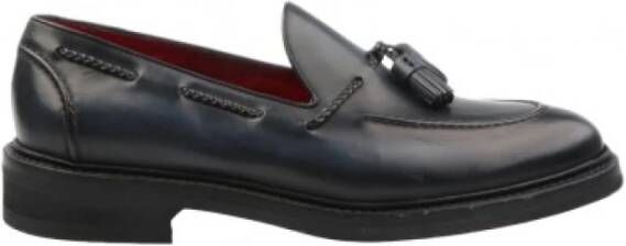 Barrett Leren Loafers met Kwastjes en Geweven Detail Blue Heren