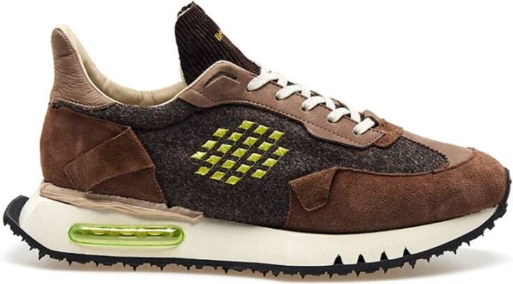 Be Positive Donkerbruine Space Race Wing Sneakers Brown Heren