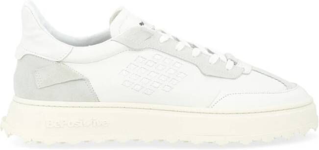 Be Positive Wit Leren Cuprace Basket Sneaker White Heren