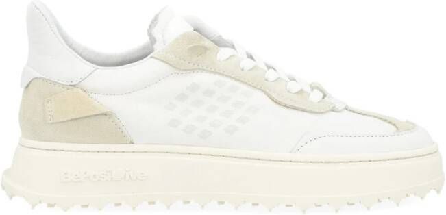 Be Positive Witte Leren Sneaker voor Vrouwen White Dames