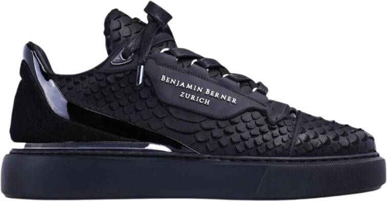 Benjamin Berner Python Cut-Matt Nappa Sneaker Black Heren