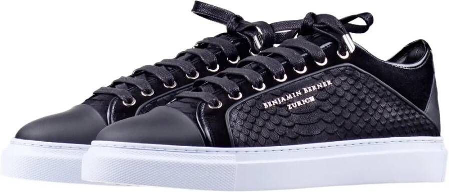 Benjamin Berner Zwarte Python Snit Witte Zool Black Heren