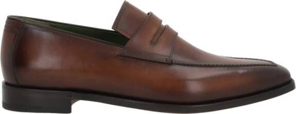 Berluti Donkerbruine leren mocassins Brown Heren