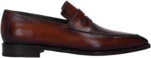 Berluti Klassieke elegante mocassin in glad mahoniekleurig leer Brown Heren