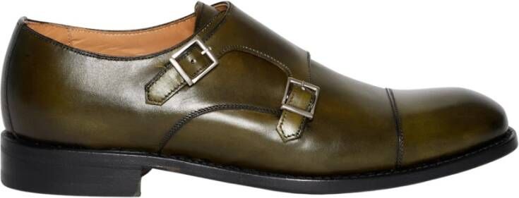 Berwick Groene Leren Monk Strap 5441 Green Heren