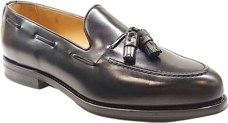 Berwick Zwarte kalfsleren kwastloafer Black Heren