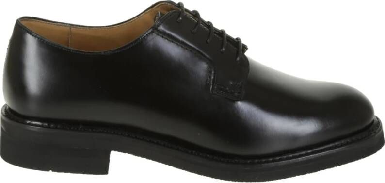 Berwick Zwarte Leren Derby Schoenen Black Heren