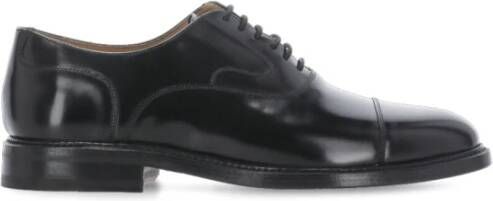 Berwick Zwarte platte schoenen met verhoogde zool Black Heren