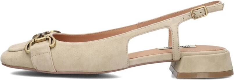 Bibi Lou Beige Suède Slingbacks Elegant Klassiek Model Beige Dames