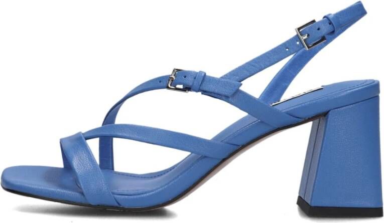 Bibi Lou Blauwe Sandaal met Vierkante Neusbandjes Blue Dames