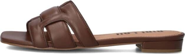 Bibi Lou Bruine Stijlvolle Zomer Slippers Brown Dames