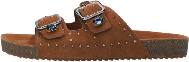 Bibi Lou Chunky Slipper met Fancy Versieringen Brown Dames