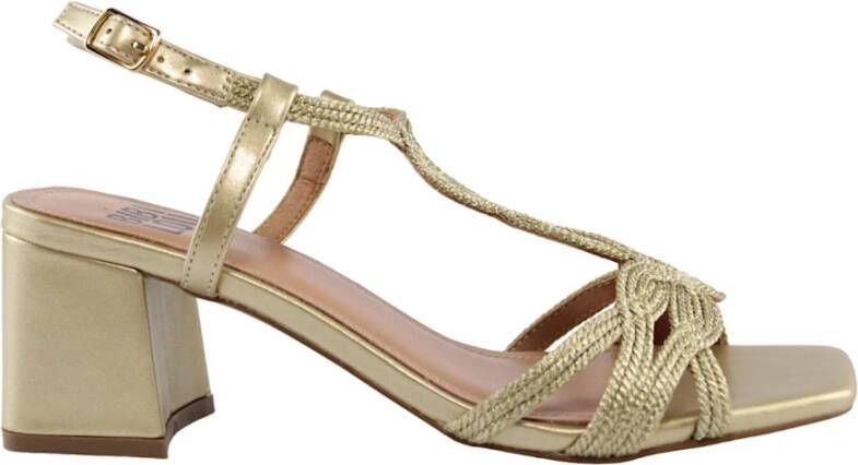 Bibi Lou Elegante Gouden Sandalen voor Vrouwen Yellow Dames