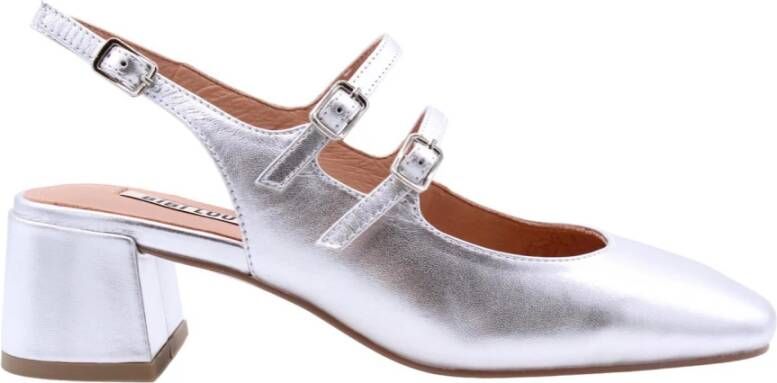 Bibi Lou Elegante Mary Jane Slingback Hakken Gray Dames