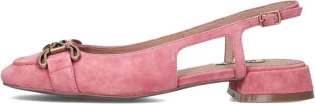 Bibi Lou Elegante Roze Suede Slingbacks Pink Dames