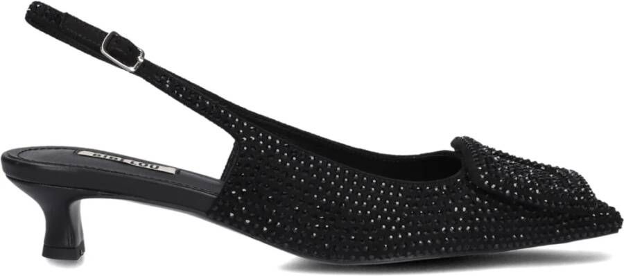 Bibi Lou Elegante Zwarte Slingbacks voor Vrouwen Black Dames