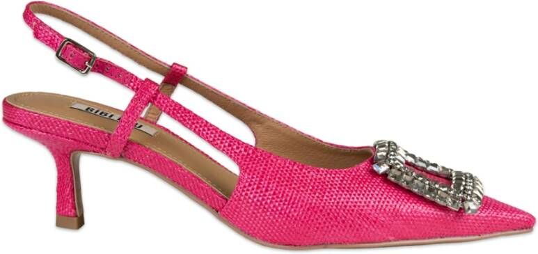Bibi Lou Fuchsia Chanel Style Sandalen met Juweelapplicatie Pink Dames