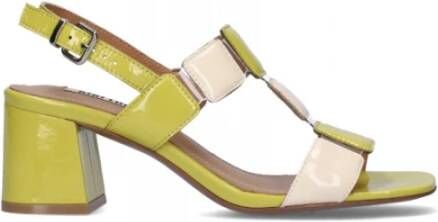 Bibi Lou Geruite Leren Sandalen Blokhak Multicolor Dames