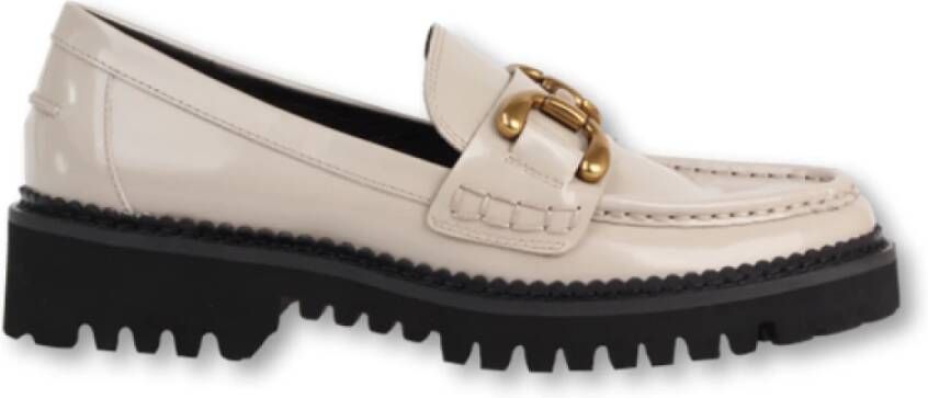 Bibi Lou Gouden Bit Loafer in Kamerkleur Beige Dames