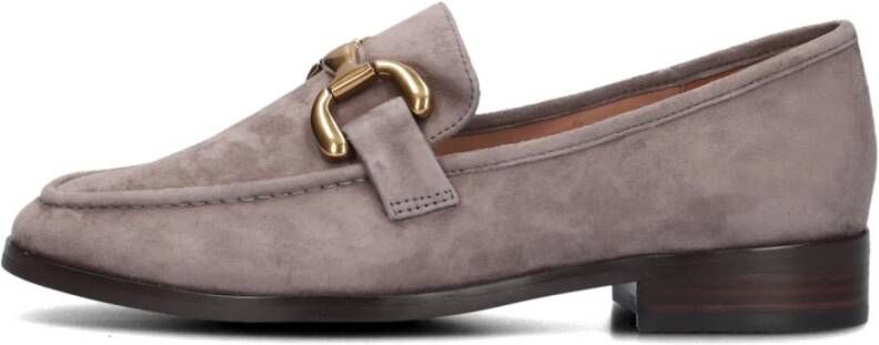 Bibi Lou Grijze Suède Loafer met Gouden Kettingdetail Gray Dames