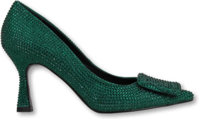 Bibi Lou Groene Strass Pump 8 5cm Hak Green Dames