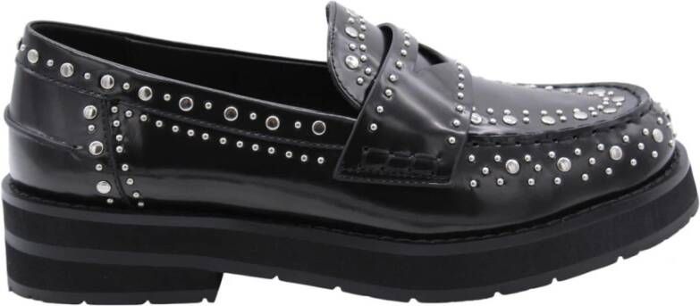 Bibi Lou Houten Schildpad Loafers voor Vrouwen Black Dames