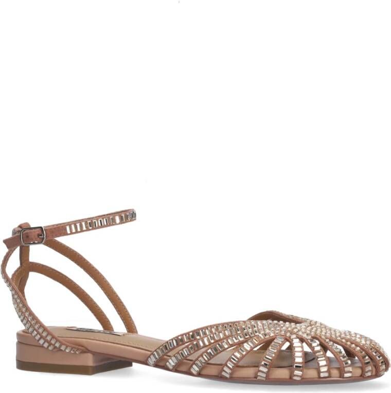 Bibi Lou Kristal Spin Platte Sandalen Beige Dames