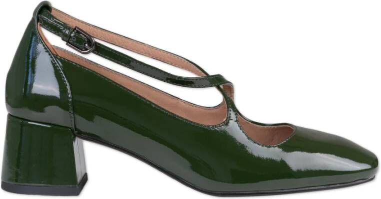 Bibi Lou Kruisband Lakleren Blokhak Green Dames