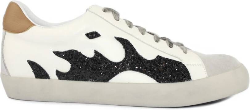 Bibi Lou Lage sneakers met glitter voor modieuze vrouwen Zwart Dames