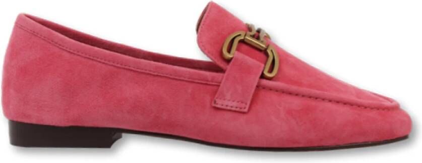 Bibi Lou Leren Loafers Elegante Stijl Red Dames