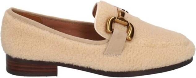 Bibi Lou Mocassin Sandalen met Suède Afwerking Beige Dames