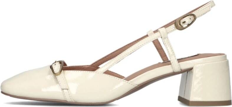 Bibi Lou Off-White Lakleren Pumps Beige Dames