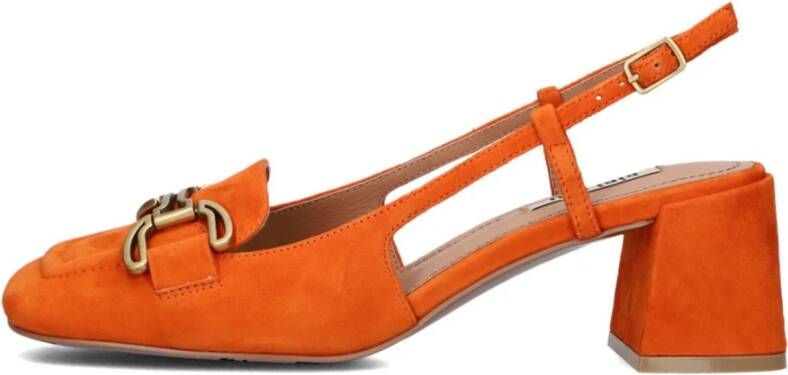 Bibi Lou Oranje Slingbacks met Blokhak Orange Dames