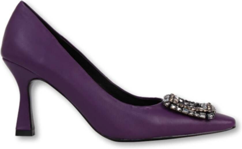 Bibi Lou Paarse pump met eye catcher Purple Dames