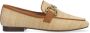 Bibi Lou Raffia Mocassins Ronde Neus Metalen Detail Beige Dames - Thumbnail 1