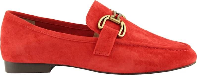 Bibi Lou Rode Suède Loafer Schoen Red Dames